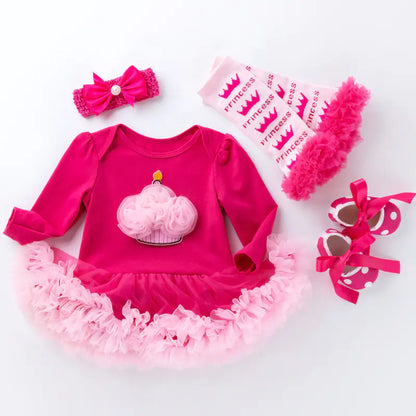 Baby Long Sleeve Cartoon Jumpsuit with Dress (New)