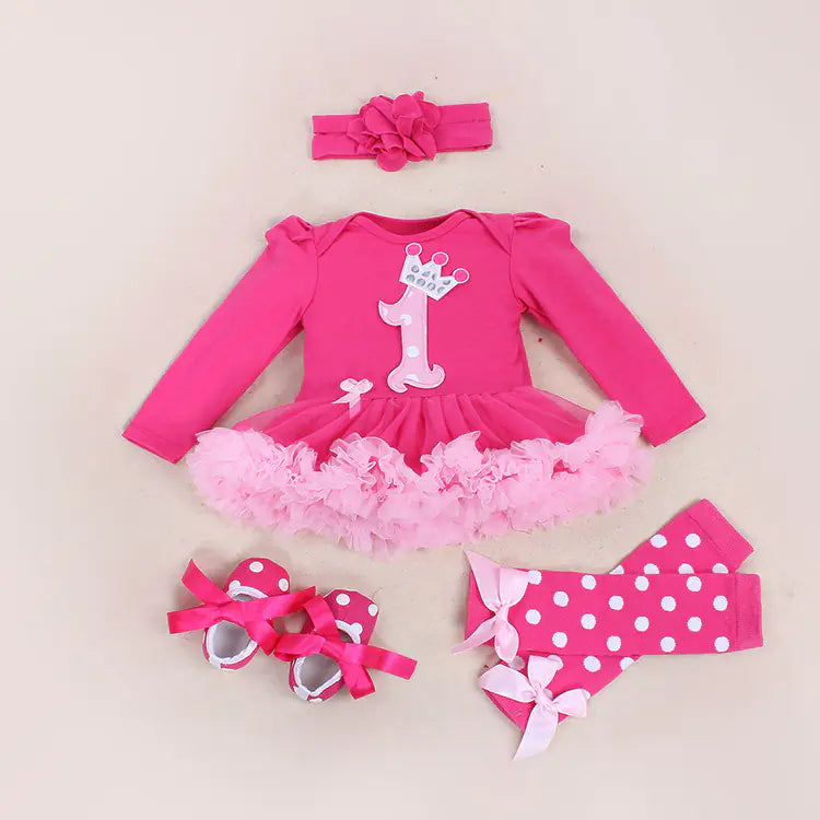Baby Long Sleeve Cartoon Jumpsuit with Dress (New)