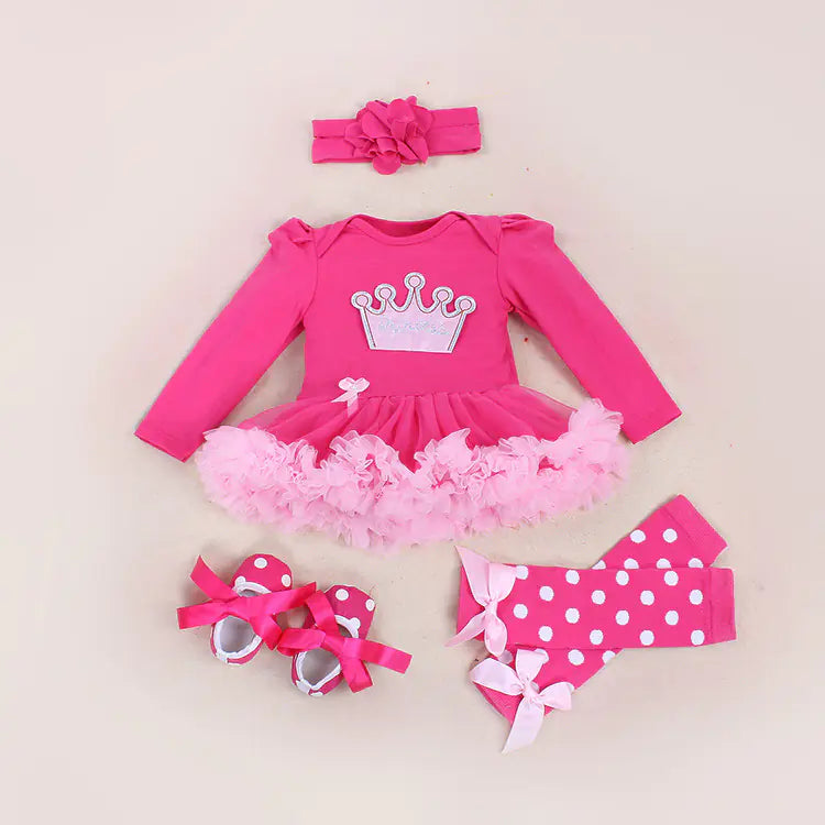 Baby Long Sleeve Cartoon Jumpsuit with Dress (New)