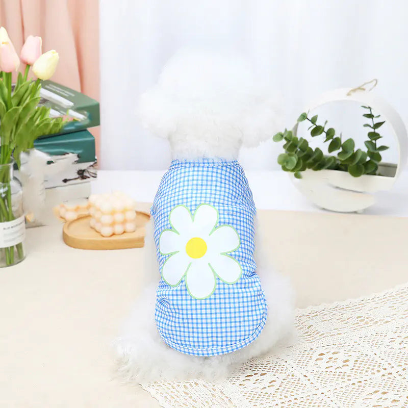 Simple Five-Color Flower Vest for Puppy Costume