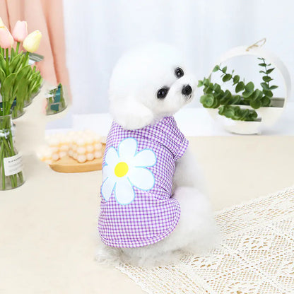 Simple Five-Color Flower Vest for Puppy Costume